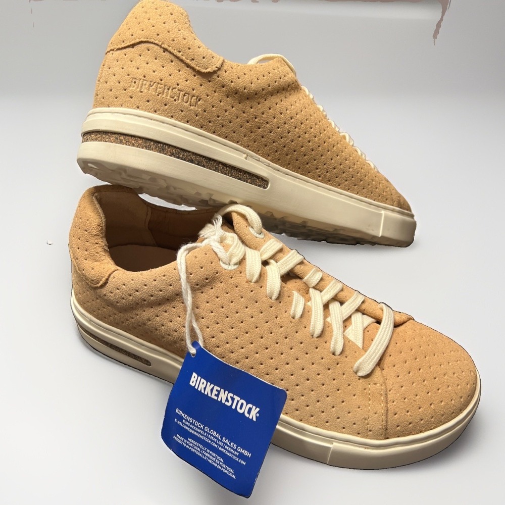 Birkenstock - Bend Low - Suede Embossed Leather Sneaker - Tan - US 5